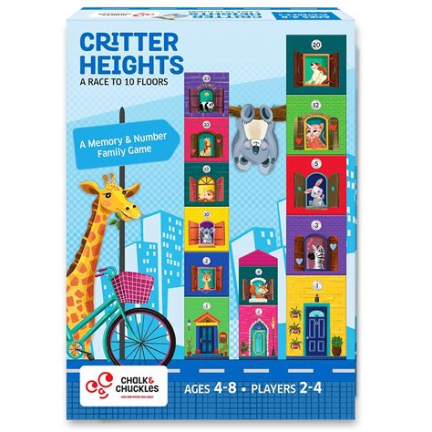 Buy Chalk and Chuckles Critter Heights Board Game, Age 4-8 Years ...