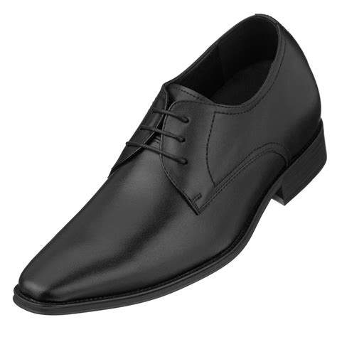 Buy CALTO Men's Invisible Height Increasing Elevator Shoes - Black ...