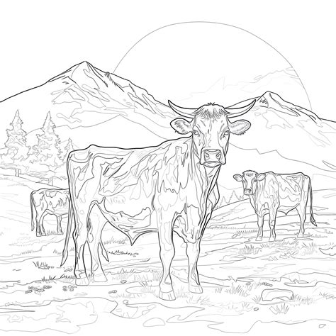Coloring Cows Coloring Page | Coloring Pages Mimi Panda