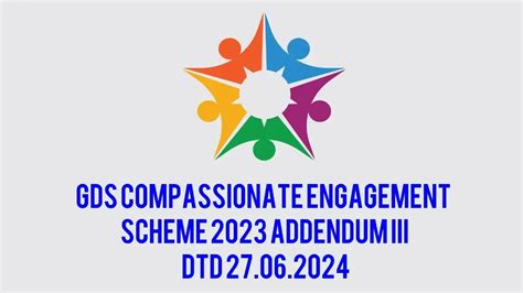 GDS Compassionate Engagement Scheme 2023 Addendum III - Postalstudy ...