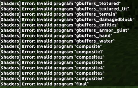 G-Buffer Program Error Shaders Minecraft 的图像结果