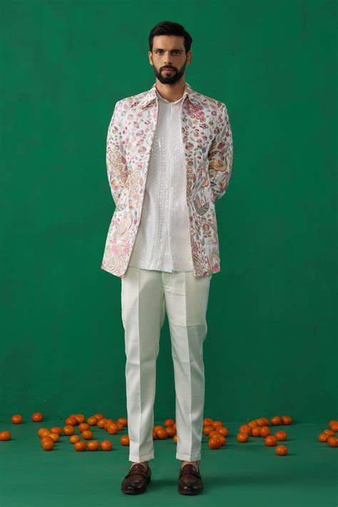 Phhol Pankh Ivory Designer Kurta Sets for Men | Wedding Festive Wear ...