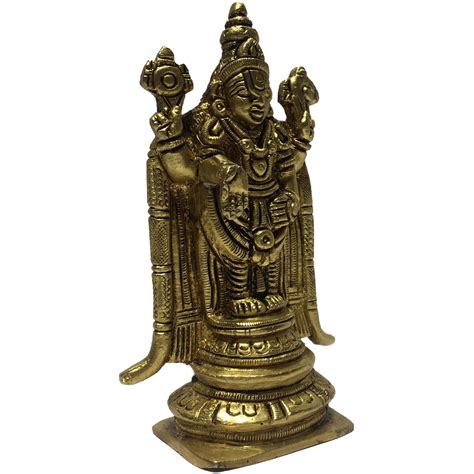 Srinivasa Perumal Brass Antique Murti 5 Inch – Sri Prarthana