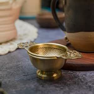 AMBI Brass Tea Strainer with Matte Finish | Chai Chaalni | Strainer for ...
