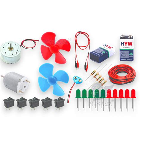PGSA2Z Electronics 30 Items Loose Parts Materials Science Project Kit ...