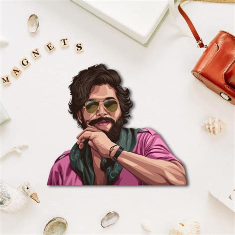 Allu Arjun Fridge Magnet | South Indian Superstar Souvenir – Bhai ...