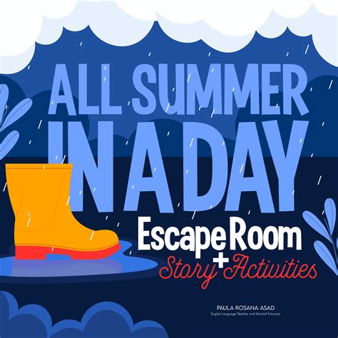 All Summer in a Day Story Activities + Ray Bradbury Escape Room - The ...