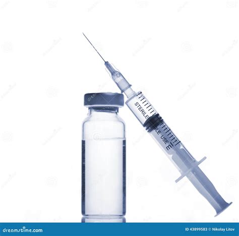 Vial and Syringe stock image. Image of injection, liquid - 43899583