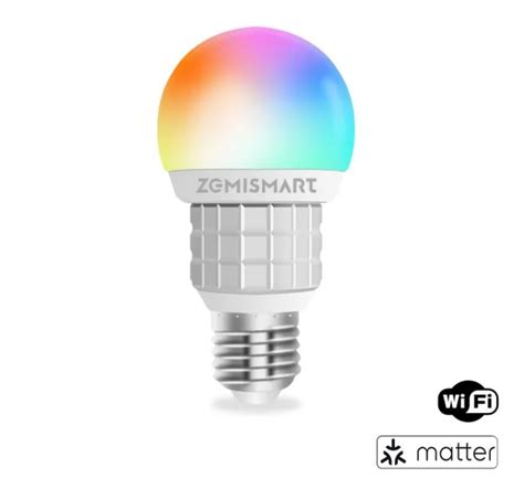 Zemismart WiFi Matter Certified Bulb RGB E27 Dimmer Enable Homekit ...