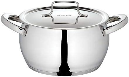 Buy Borosil Stainless Steel Handi Casserole With Lid, Induction ...