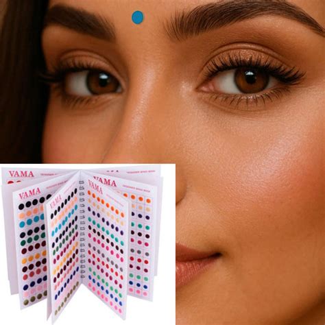 VAMA Simple Plain Round Maroon Red Tilak Forehead Sticker kumkum spiral ...