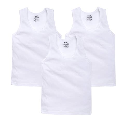 Buy Savage Boys Vest 100% Cotton White|Singlet Top|Soft Cotton Vests ...