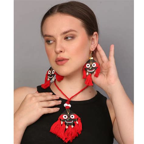 KHOJ.CITY Jewellery Hari Jagannath Traditional Red Handmade(Necklace ...