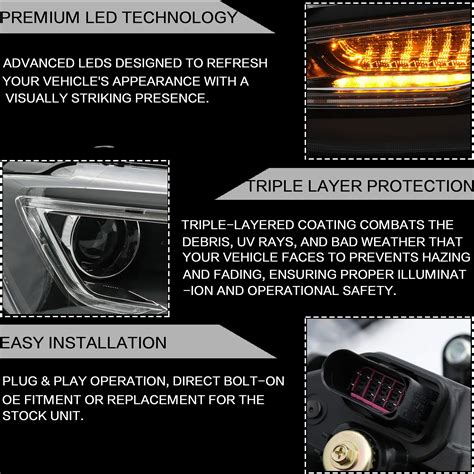 Buy VLAND Headlight Assembly Fit for Volkswagen JETTA 2012 2013 2014 ...