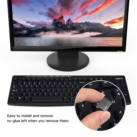 2 Pack Universal Korean Keyboard Stickers, Transparent Background with ...