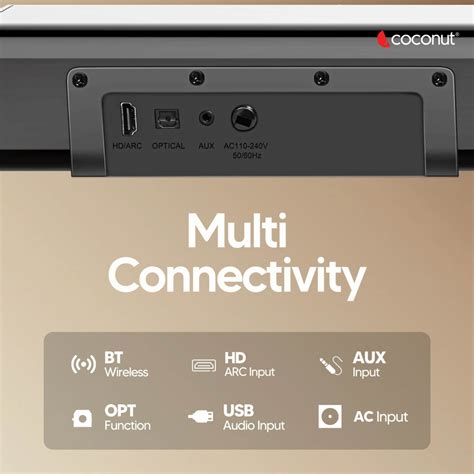 Aria 40W Wireless Sound Bar, Multiple Input Connectivity, Loud Speaker