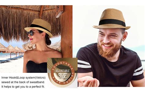 Buy INFISPACE Boy's Fedora Short Brim Straw Hat (6-24 Months, Black ...