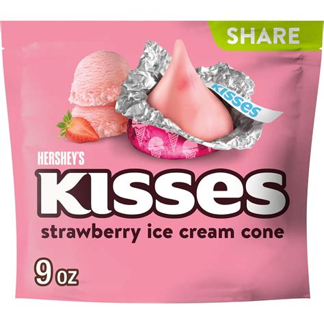 Hershey's Strawberry Ice Cream Cone Flavored Candies Share Pack 9 oz ...