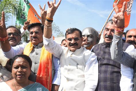 Madhya Pradesh CM Mohan Yadav Cheers As BJP Marches To Victory In Delhi ...