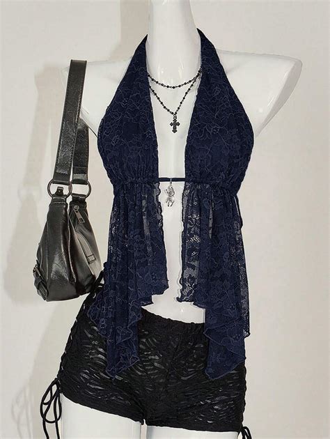 SHEIN ICON Women's Y2k Sexy 90s Clothes Festival Coquette Burgundy Red ...