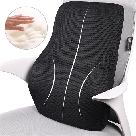 Memory Foam Lumbar Support Back Cushion Ergonomic Lumbar Pillow ...