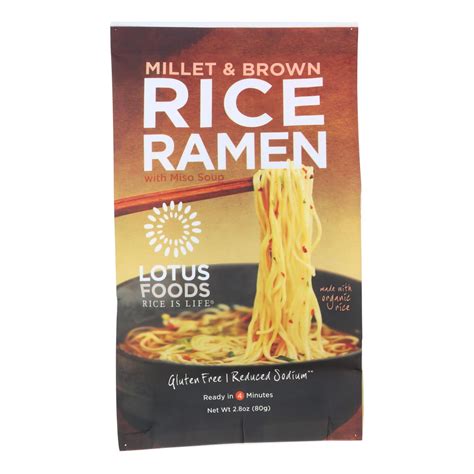Lotus Foods Millet & Brown Rice Ramen With Miso Soup, 2.8 Oz