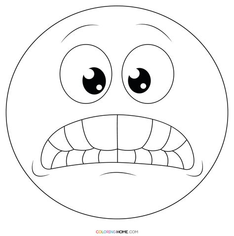 Scared Face Coloring Page - Coloring Home