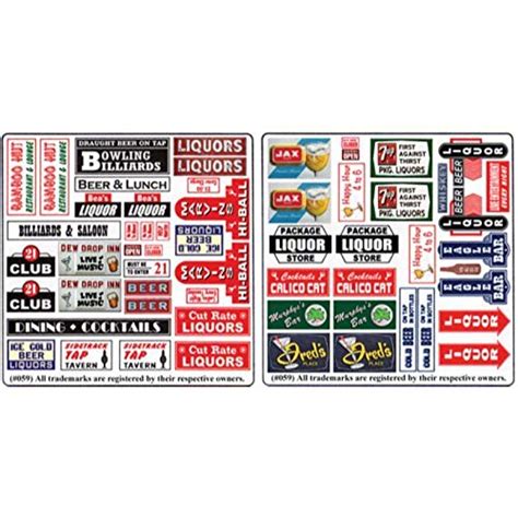 Blair Line Ho Scale Tavern/Liquor Store Signs : Amazon.in: Toys & Games