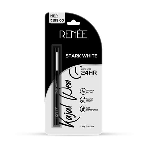 RENEE Stark White Kajal Pen with Sharpener, 0.35g – Renee Cosmetics