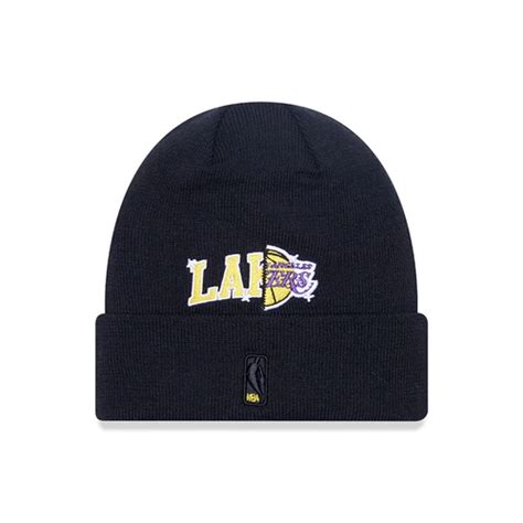 New Era - New Era Los Angeles Lakers Multi Patch Cuff Knit Beanie Hat ...