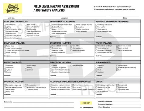 Job Safety Analysis | JSA1 Custom Form Template | Forms Direct