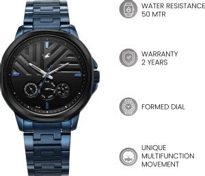Fastrack Fleek Quartz Multifunction Black Dial Stainless Steel Strap ...