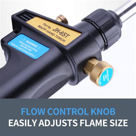 Buy TAUSOM Propane Torch Head, Mapp Gas Torch Trigger Start & Flame ...
