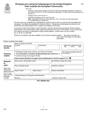 2004 UK Form C3 Fill Online, Printable, Fillable, Blank - pdfFiller
