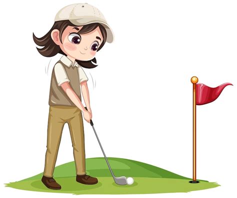Female golfer cartoon Images - Free Download on Freepik