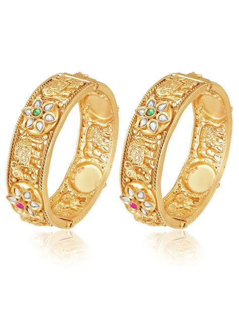 Festive Bangles with Crystals with Artistic Charm | Peora