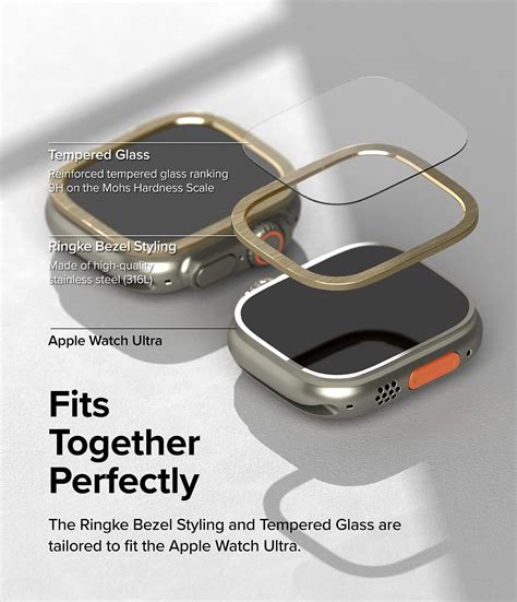Apple Watch Ultra 49mm Bezel Styling & Glass Combo - Gold
