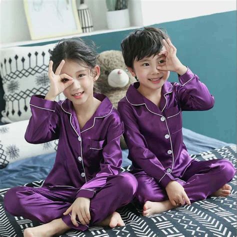 Kids Purple Satin Pyjama Set | Children Nightwear India