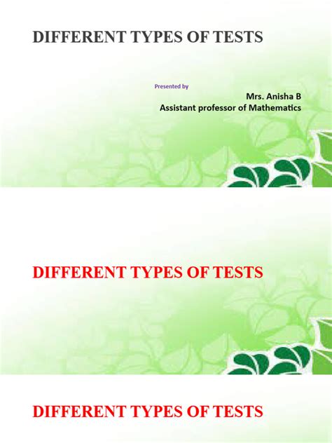 Image result for Identification Type of Test Example