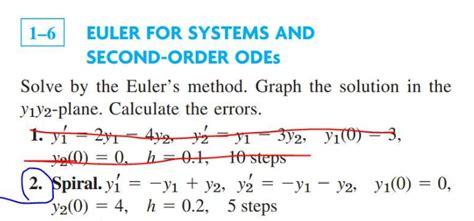 Image result for Euler Method for 2nd Order Odes in Python