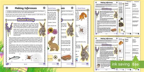 LKS2 Easter Tale Inference Activity Sheets