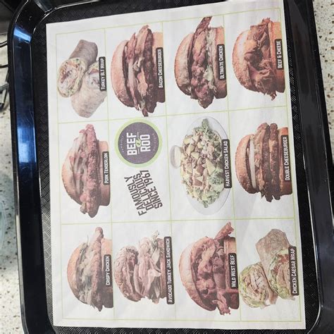 Menu at Beef-A-Roo restaurant, Lebanon