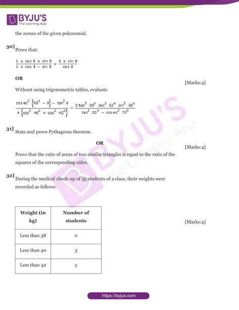 Class 10 Maths CBSE Sample Papers 的图像结果
