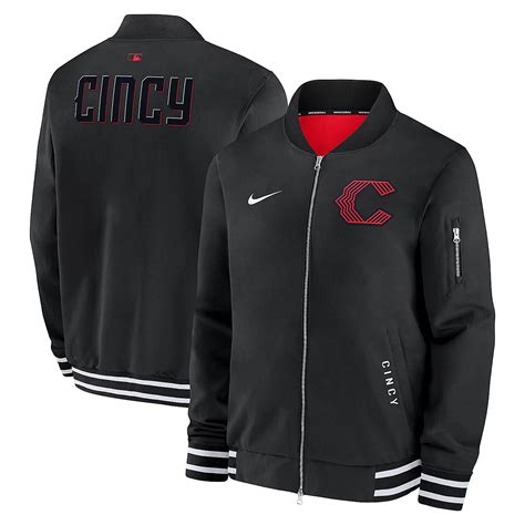 Nike Cincinnati Reds Authentic Collection City Connect Full-Zip Bomber ...