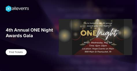 4th Annual ONE Night Awards Gala, Hope Events on Main, Pawtucket, 8 May ...