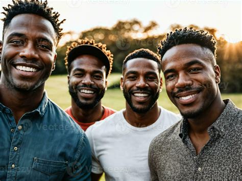 photo of group happy black strong man, generative AI 28049759 Stock ...