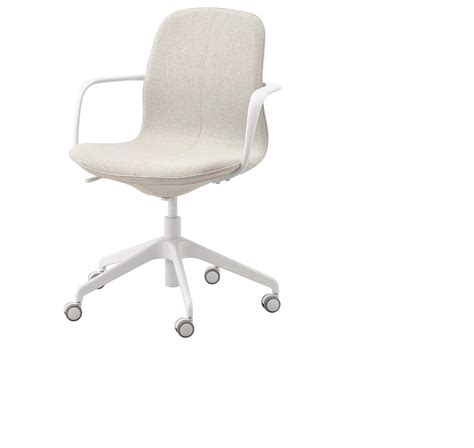 Ikea Polyester Office Chair with armrests, Gunnared Beige/White ...