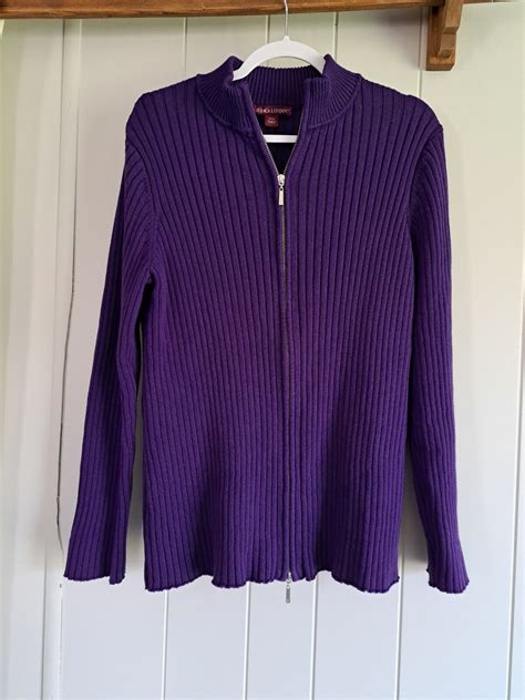 Jessica London Purple Zip Up Sweater Women's Size 22/24 | eBay UK