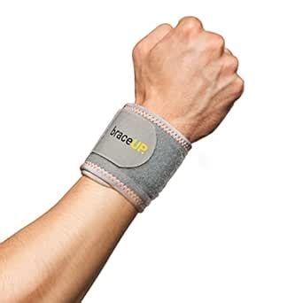 Buy Silver : BraceUP Wrist Compression Strap and Support, One Size ...