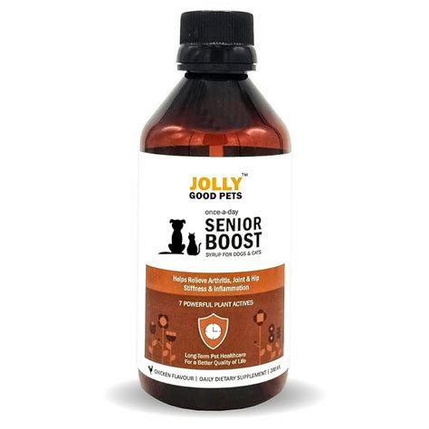 JOLLY GOOD PETS Senior Boost Syrup Supplement (200 ml) for Aging Dogs ...